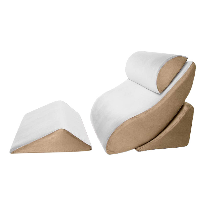 Multifunktionales Stillkissen-Set für ältere schwangere Frauen, Dreieckskissen, Nachttisch, großes Rückenkissen, gastroösophageales Anti-Reflux-Steigungskissen